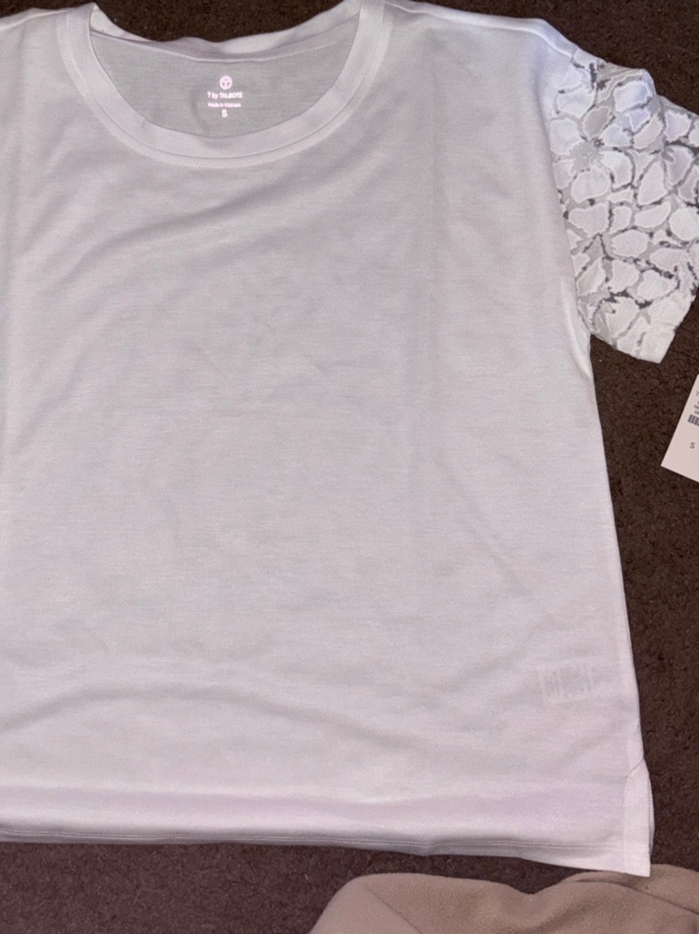 Talbots Soft White Knit Tee